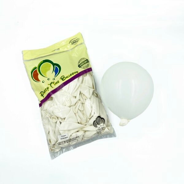 100-Pieces Standard White Latex Balloon 12″