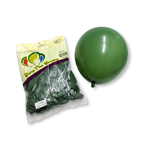 50-Pieces Standard Avocado Green Latex Balloon 10″