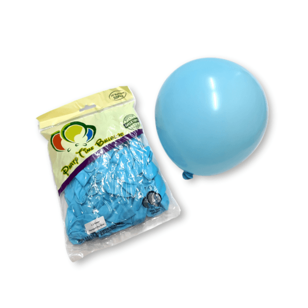 50-Pieces Standard Baby Blue Latex Balloon 10″