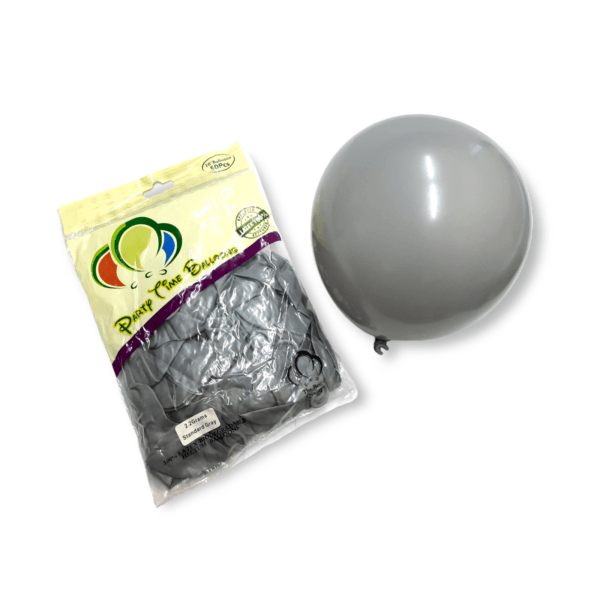 50-Pieces Standard Gray Latex Balloon 10″