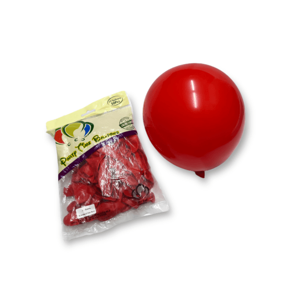 50-Pieces Standard Hot Red Latex Balloon 10″