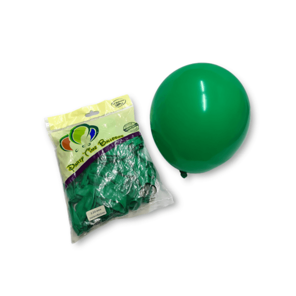 50-Pieces  Standard Mid Green Latex Balloon 10″