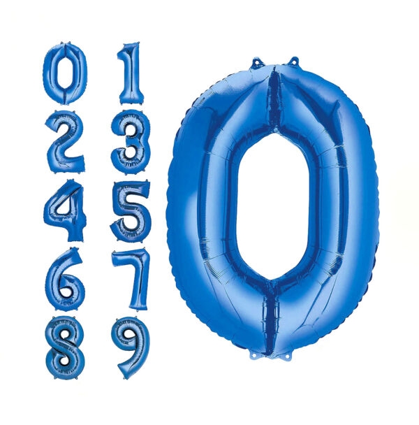 16″ Blue Number Foil Balloon 0 to 9