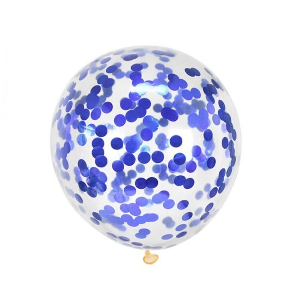 10-Pieces Confetti Balloon 12inch , Blue