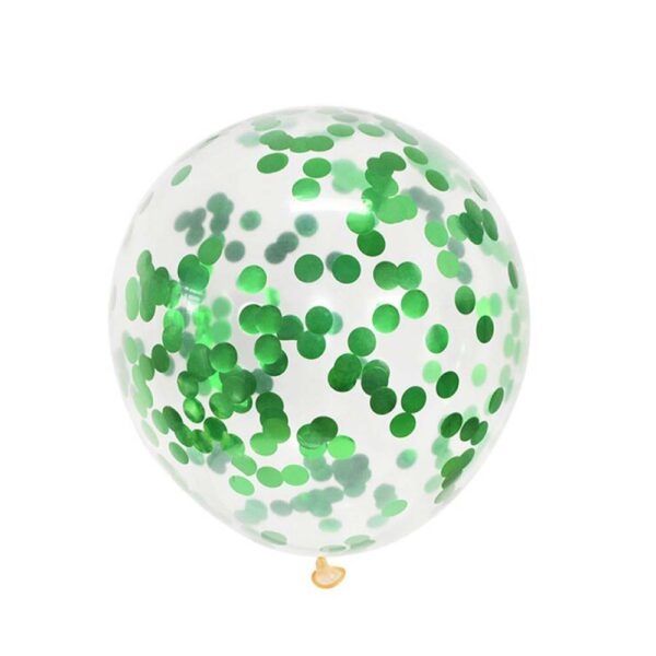 10-Pieces Confetti Balloon 12inch , Green