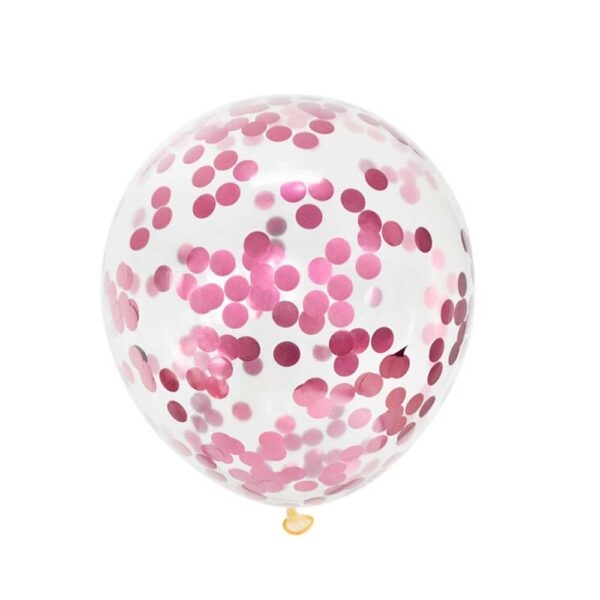 10-Pieces Confetti Balloon 12inch , Light Pink